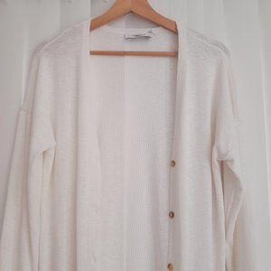 Carly Jean White Cardigan Size Small